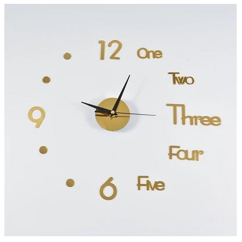 Number Diy Clock - 50cm - Gold