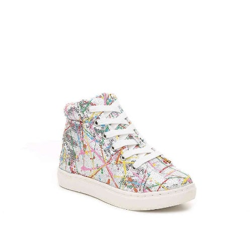High Top Sequine Girls Shoe
