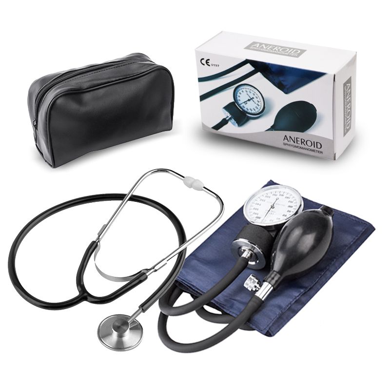 Manual Blood Pressure Monitor Diastolic Medical Doctor Stethoscope Aneroid BP Adult Sphygmomanometer Cuff Home Health Monitor