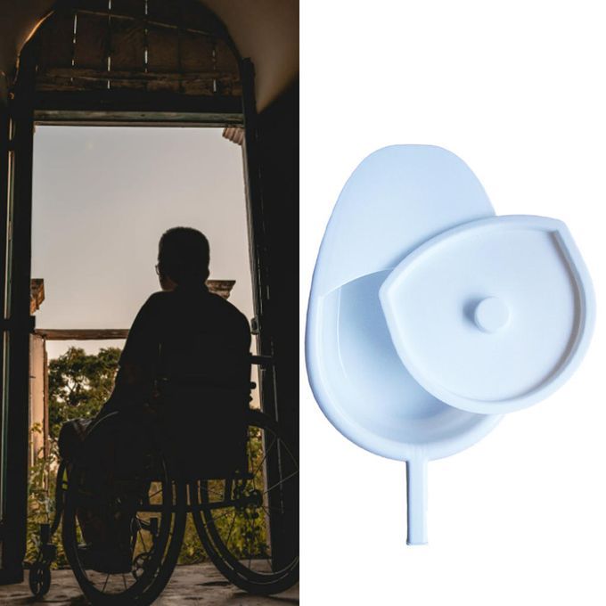 Bedpan With Lid Urinal For Patients Elderly Female Male Anti-Spill