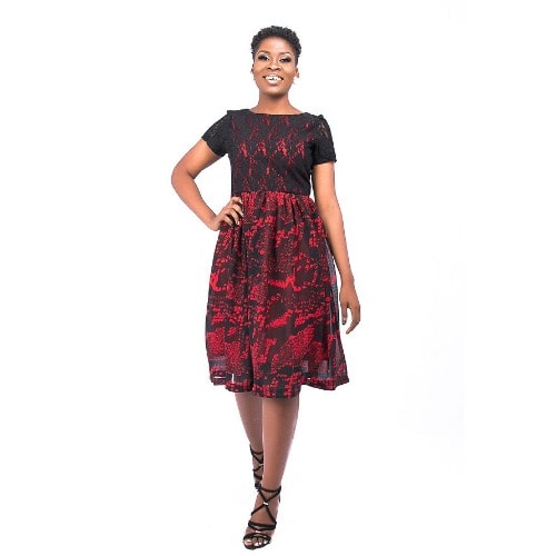 Princess Cut Frontal Lacey Bodice On Gathered Mix Colored Chiffon. Lg/f75