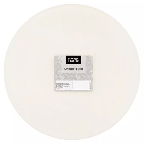George Home - Paper Plates - 100 - White