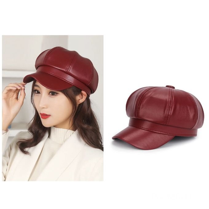 NEW TRENDY FASHION LEATHER BERET SUMMER CAP