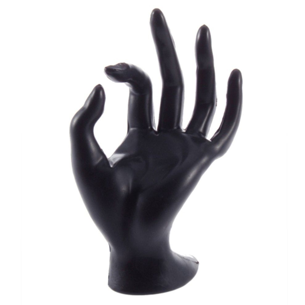 Jewelry Ring Bracelet Necklace Hanging Hand Display Holder Stand Show Rack Black