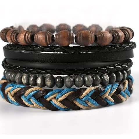 4 In Multi Layer Bracelet For Men