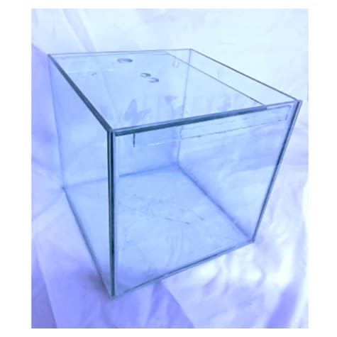 Glass Jar Empty Aquarium Glass + Glass Cover - 15 &ldquo; By 15 &ldquo; By 15'' Sealed 6mm Thick