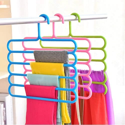 5 Layer Plastic Trousers Hanger - 3pcs