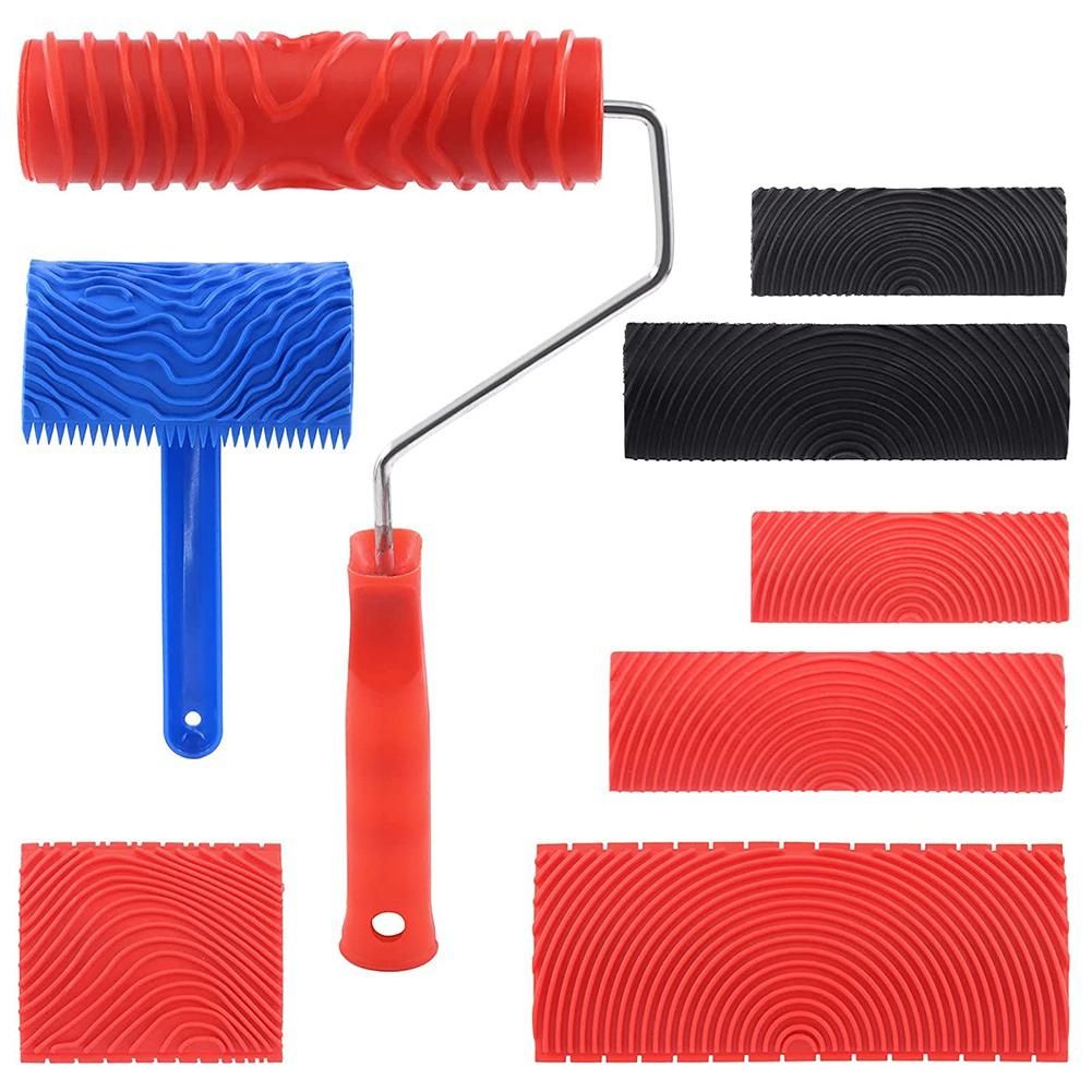 8 Pcs Wood Graining Painting Tool Set, Rubber Empaistic