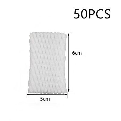 50PC Foam Net Sleeve Pocket Shockproof Protection Transport Packing Vegetable Fruit Wine-6X5cm