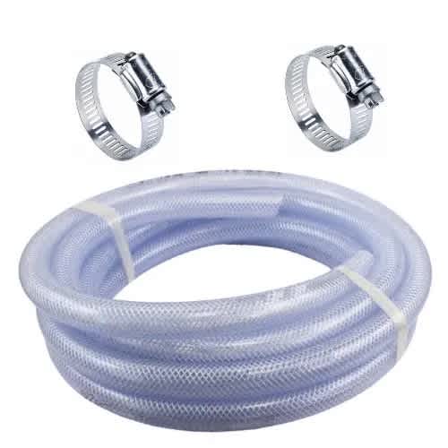 9 Meters Braided Water Hose 3/4 Inches Tube + 2 Hose Clamp