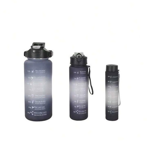 Water Bottle Set - Black + Free Gift