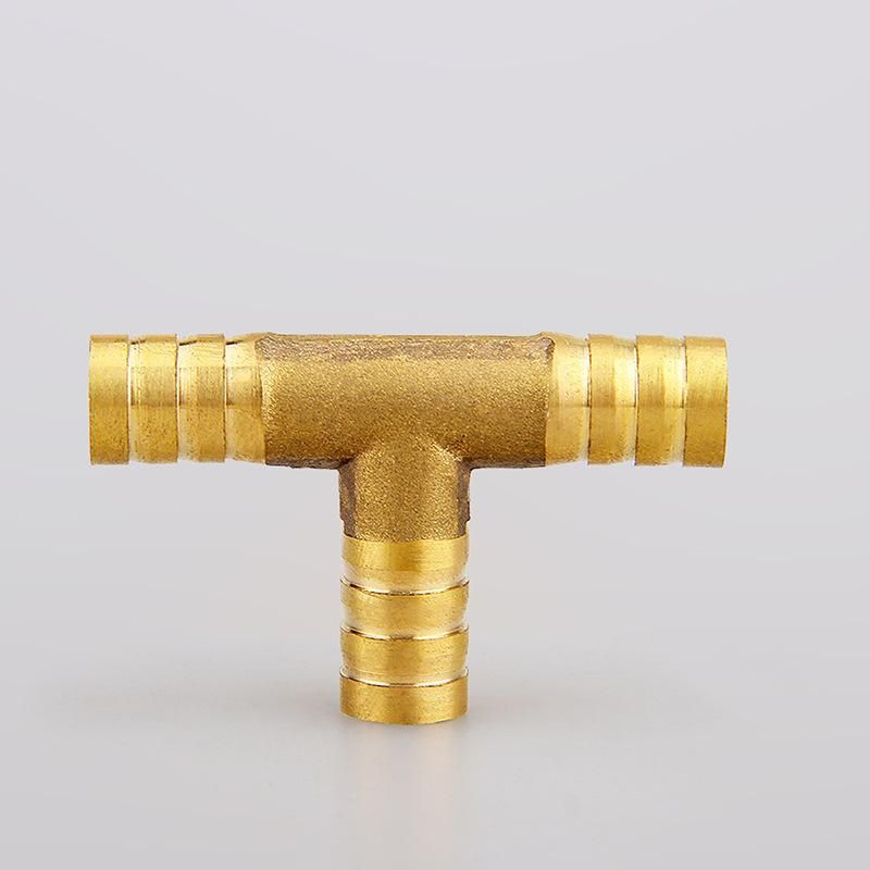 6/8/10/12/14/16/19 Copper T-Shaped Three-Fork T-Junction Pagoda-Shape Connector Leather Tube Water Pipe Copper Connection