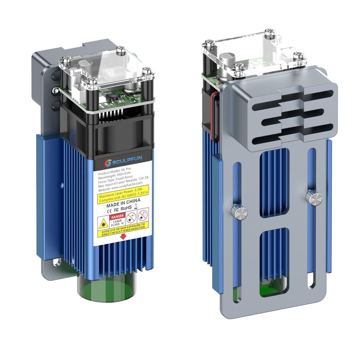 Sculpfun S6 PRO Laser Engraver Module Laser Head for Engraving Machine Laser Cutter Wood Acrylic Cutting Metal Engraving