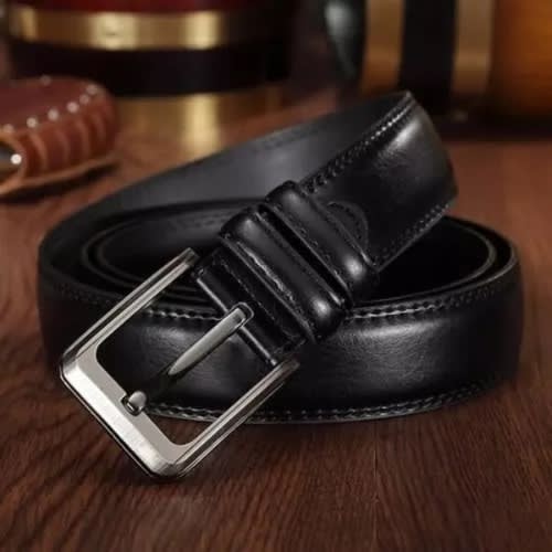 Men's Belt - Leather - Black
