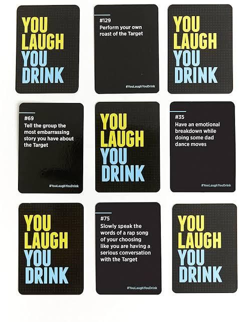 You Laugh, You Drink Complete Adult Parties Card Game Fun Friends Lovers Game Card Game