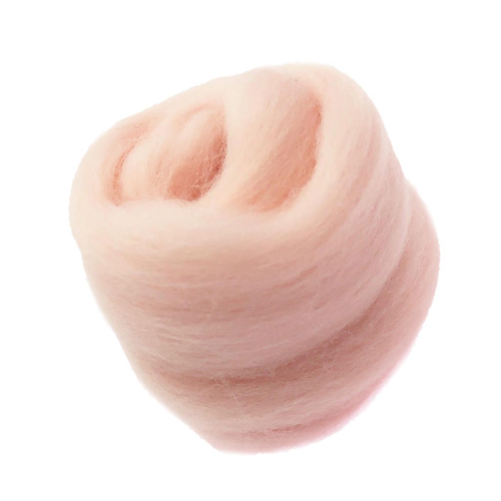 Fashion Wool Needlefelting Roving Dyed Felting Light Pink