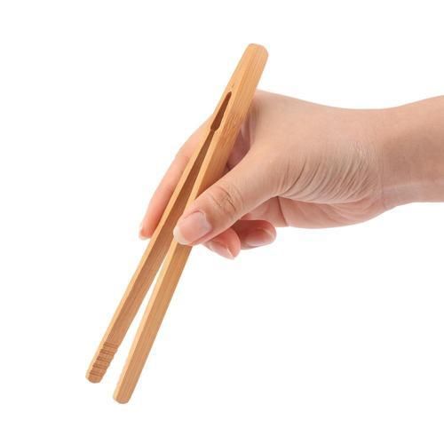 1pcs/lot Bamboo Food Tongs Kitchen Utensils Buffet Cooking Tools Anti Heat Bread Clip Pastry Clamp Barbecue Kitchen Tongs