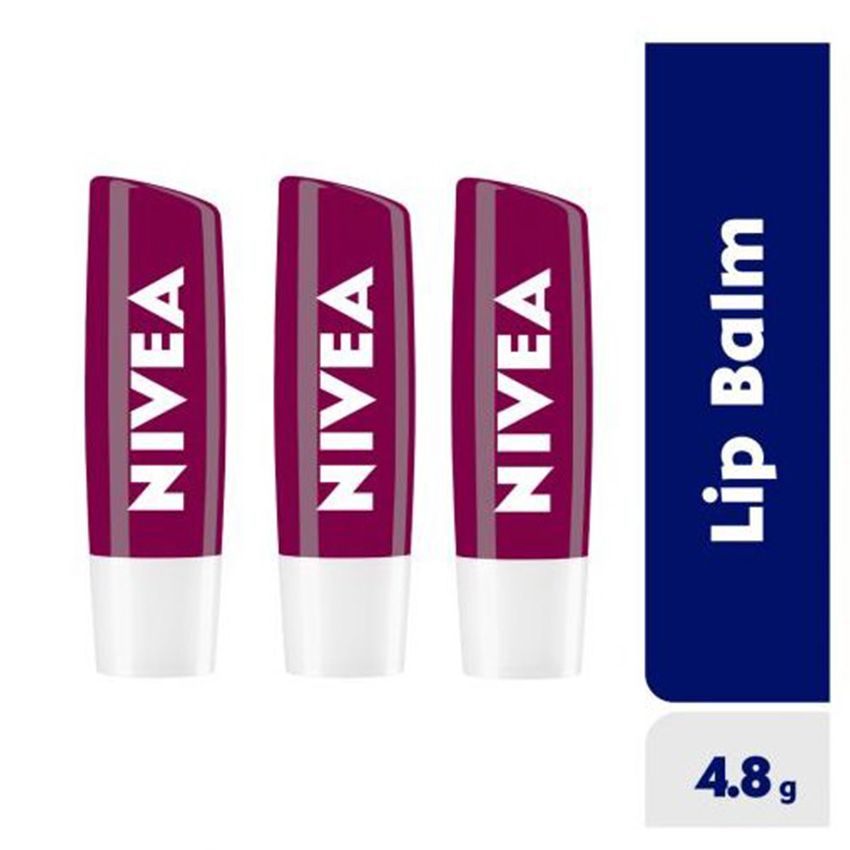 Blackberry Shine Lip Balm For Women - 4.8g (Pack Of 3)