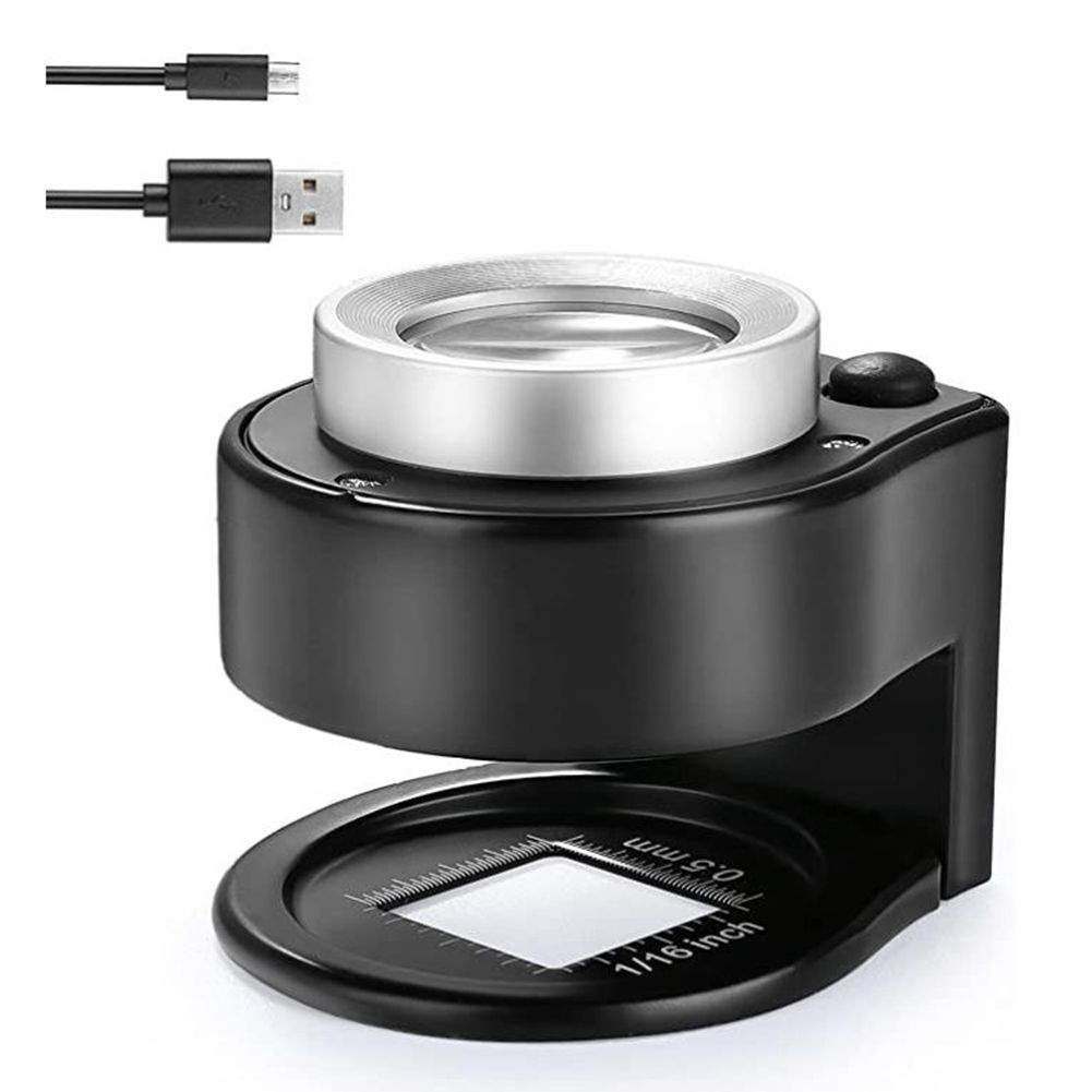 30X Loupe Magnifier With 6 LED Lights, Magnifying Glass