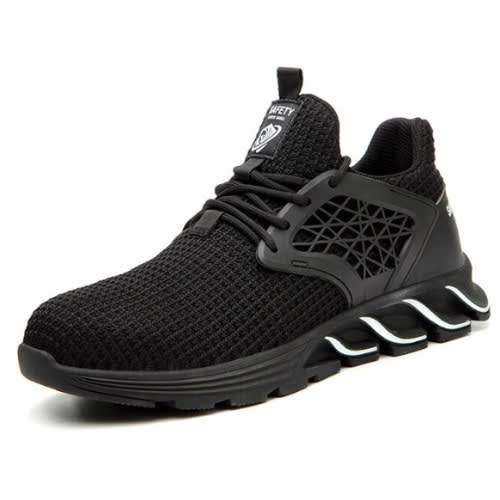 Breathable Lightweight Work Shoes - Black
