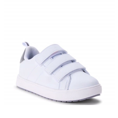 Wonder Nation Triple Strap Casual Boys Sneaker Shoe - White