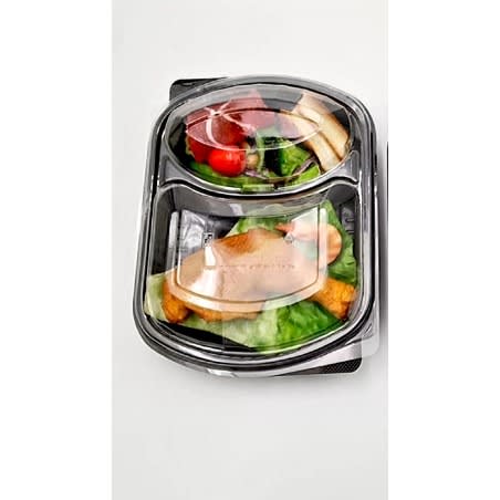 Compartment Disposable Takeaway Pack With Lids - 50 Pieces