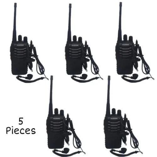 Walkie Talkie Two Way Radio With Earpiece - 5 Pieces