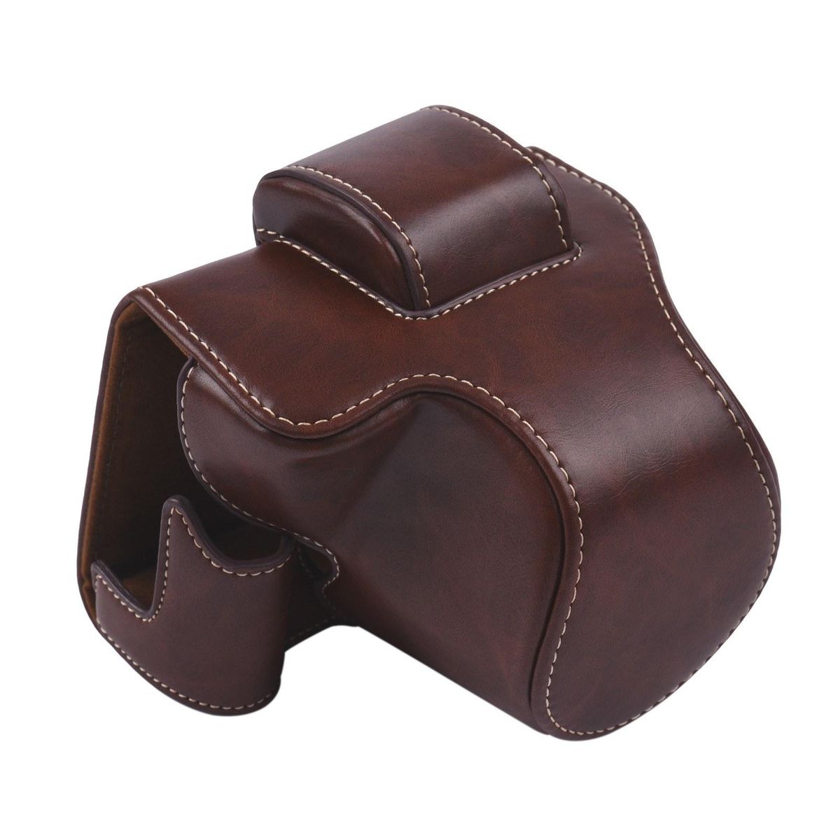 Vintage PU Leather Camera Case Protective Camera Bag with Strap Replacement for Canon EOS M5 M50 M50II