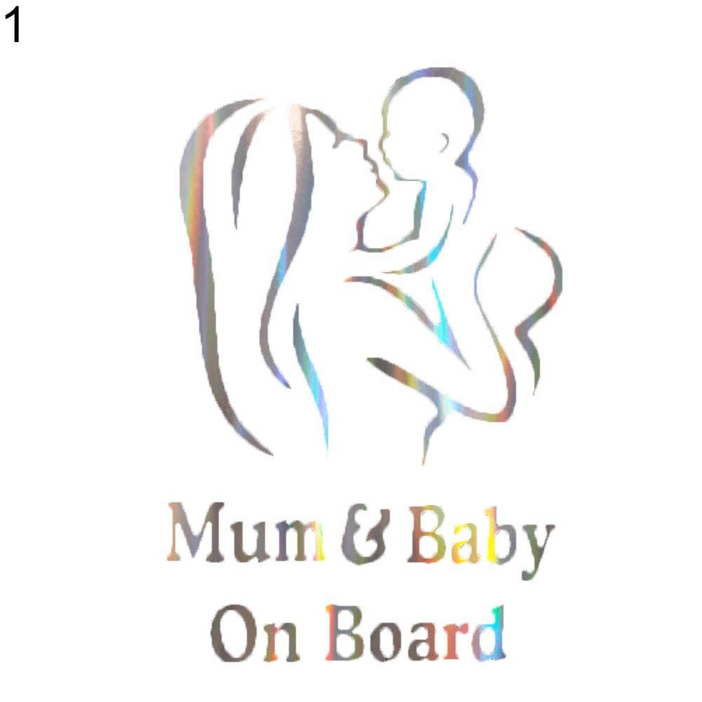 Colorful Laser Baby In Car Body Window Reflective Sticker-1#