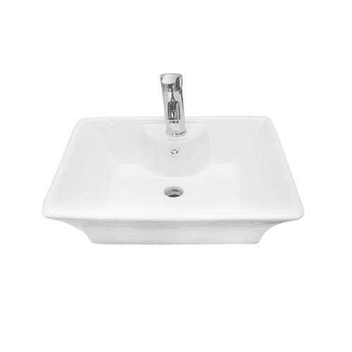 Art Hanging Wash Hand Basin With Mixer-white
