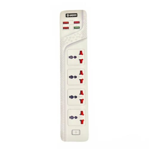 Power Socket - Fire Retardant 3000w 3.4a - White