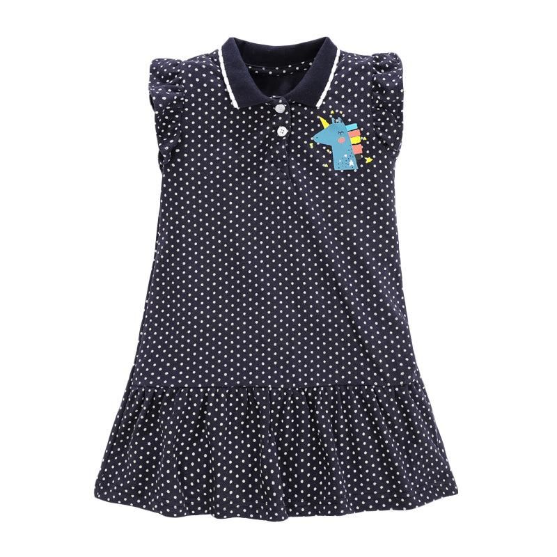 Processing Custom Summer Children's Dress Sleeveless Polo Dress New Casual Children's Dres