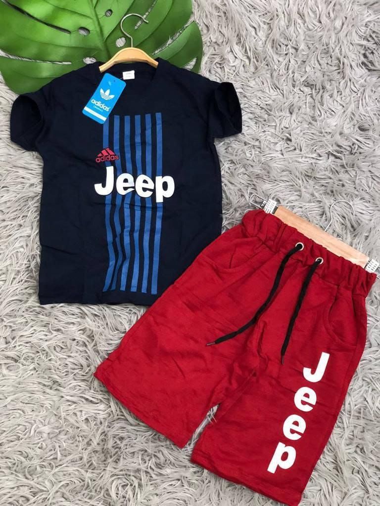 Turkey Boys Short Sleeve Tee-shirt With Knicker Short Set - BlackRed