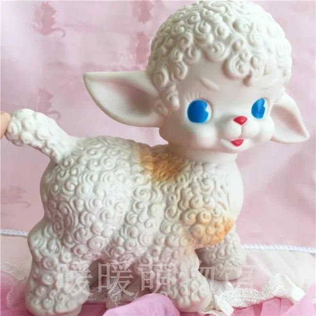 New Cute Sheep Dolls Japan Vintage Rubber Dolls Toy Model Lovely Room Decorations Girl Birthday Gift Limited Collection