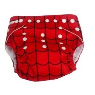 Washable Printed Baby Cloth Diaper Plus Free Insert - Red