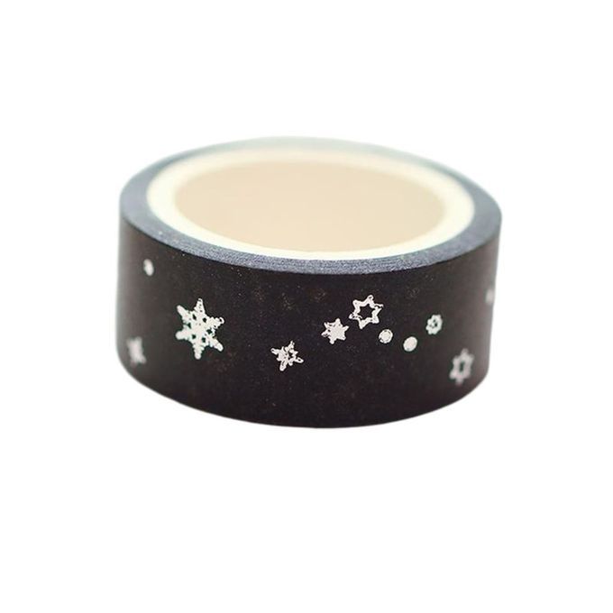 Reative Flashing Gold Leaf Festival De Orative Pra Ti Al  Ing Washi Tape-silver Star C