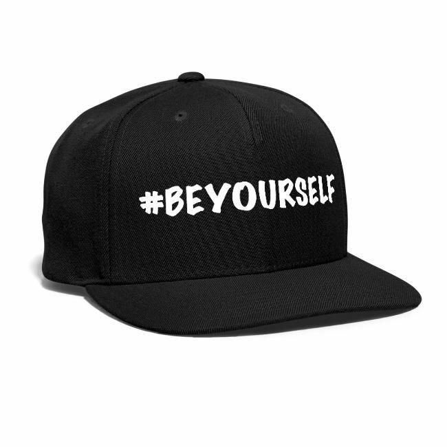 #Be Yourself Unisex Face Caps - Black
