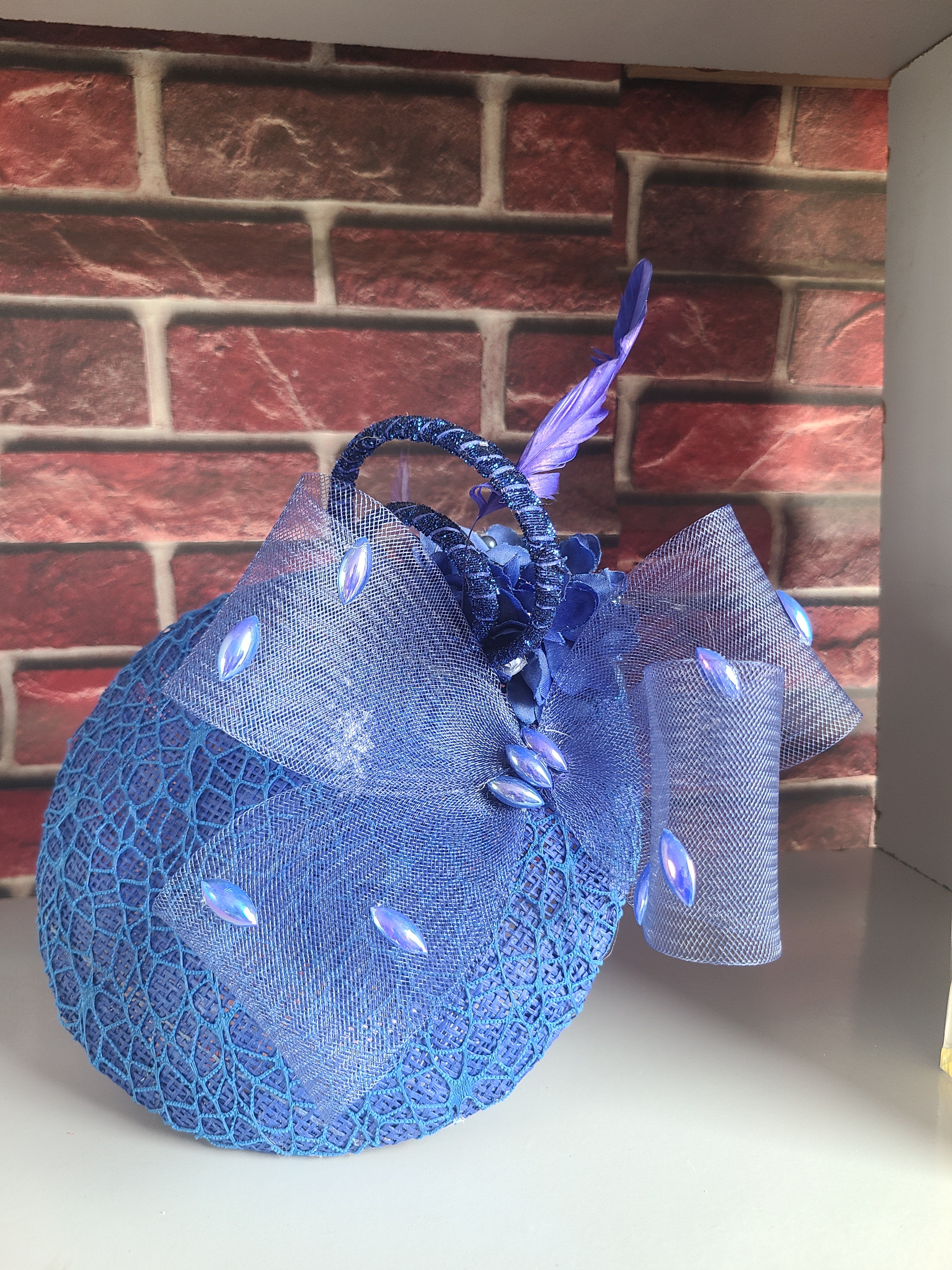 Blue fascinator