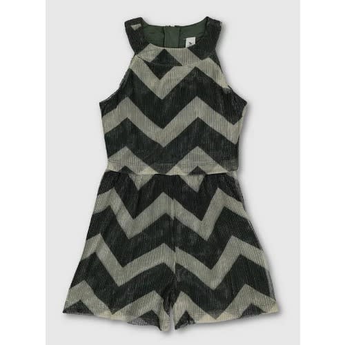 Chevron Print Sparkle Playsuit