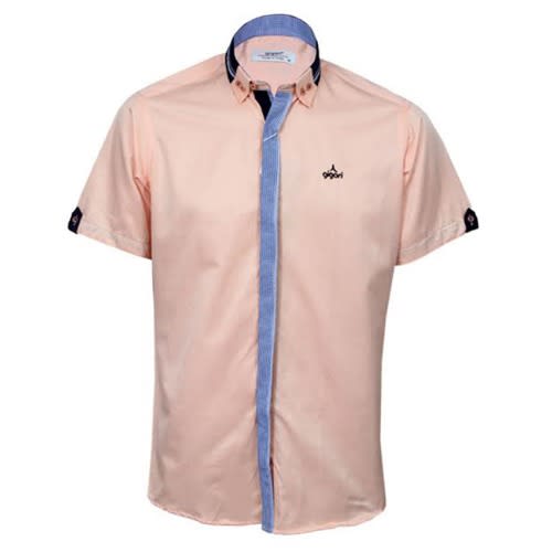 Plain & Middle Checked Shirt -MSHT-4185