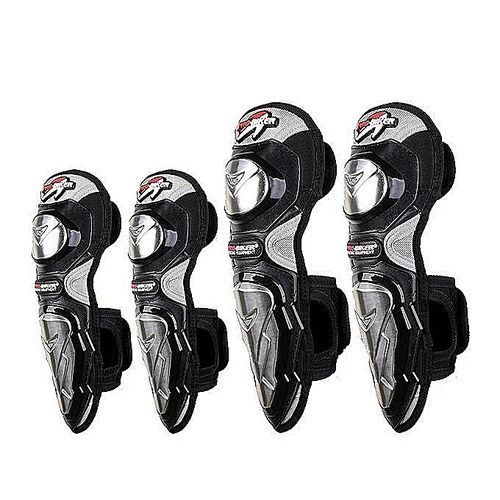 HX-P19 Motorcycle Stainless Armor Racing Protective Elbow Knee Pads