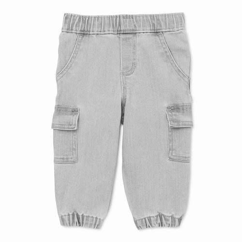 Baby Boys Woven Jeans Joggers - Grey