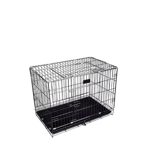 Wire Collapsible Dog Cage Black