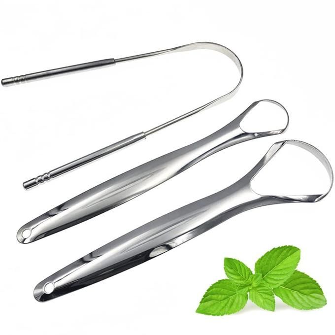 Stainless Steel Oral Hygiene Tongue Scraper Tongue Cleaner