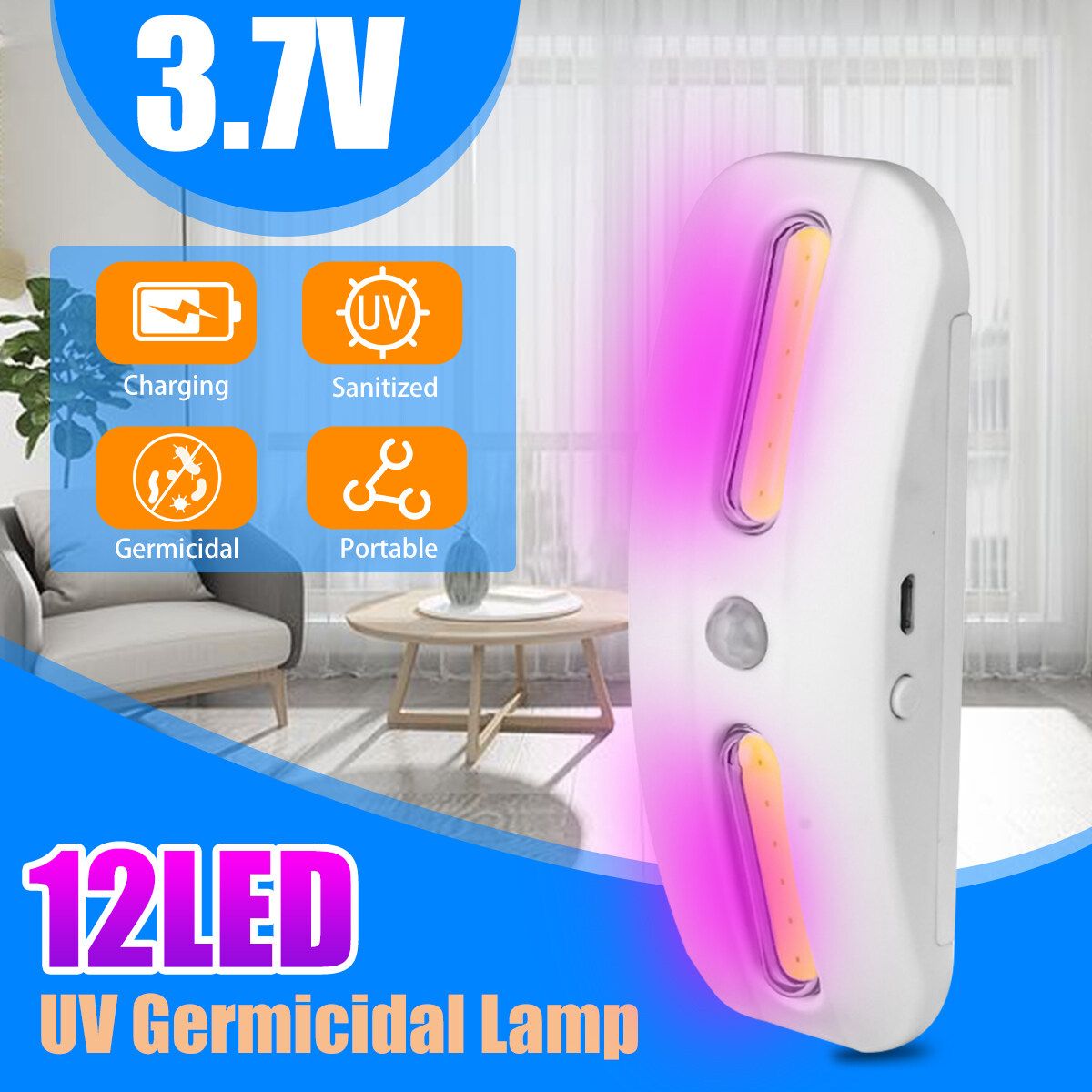 UV Lamp Portable Sterilize UV Light Germicidal Home Handheld Disinfection Bulbs