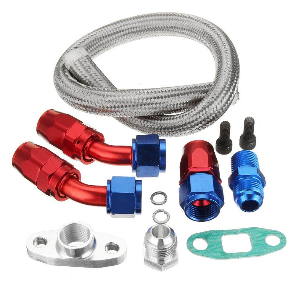 Complete T3/T4 Turbo Return Line & Feed Line T3 T4 T04E Kit Fit Universa