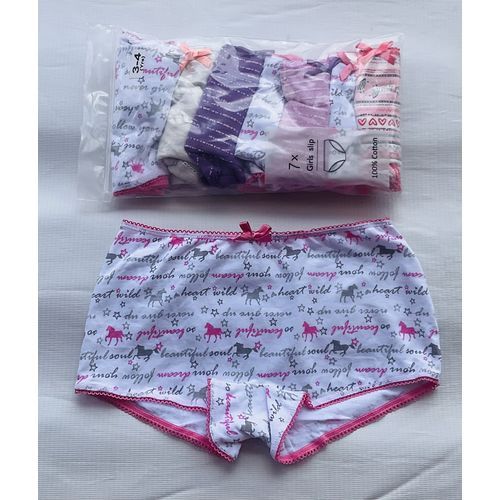 3-4YRS 7 Pack Colored Girls Briefs-A