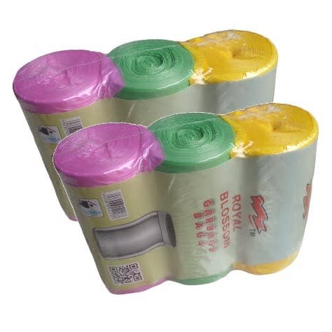 Nylon Bags For Thrash/Waste - 2 Packs Of 3 Colours