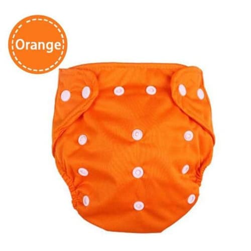 Baby Reusable Wear On Pampers Adjustable Diapers - Orange