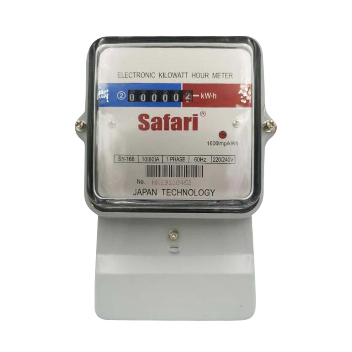 Single Phase Energy Meter 50Hz 220V 15(60)A Energy Consumption kWh Meter with 5-digit Counter Electric Power Meter with Anti-electricity Stealing